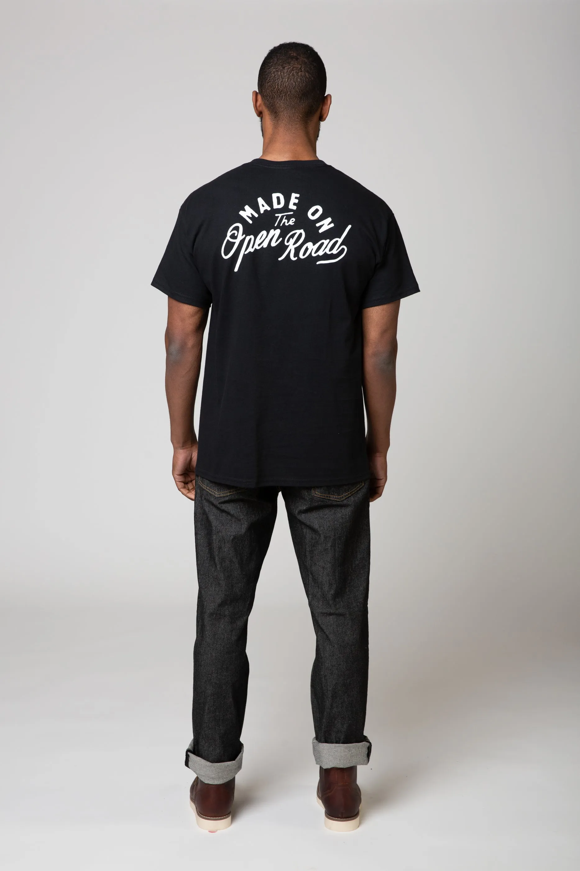 Black Winged Back Print T-Shirt