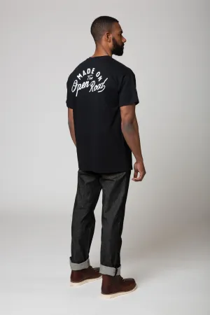 Black Winged Back Print T-Shirt