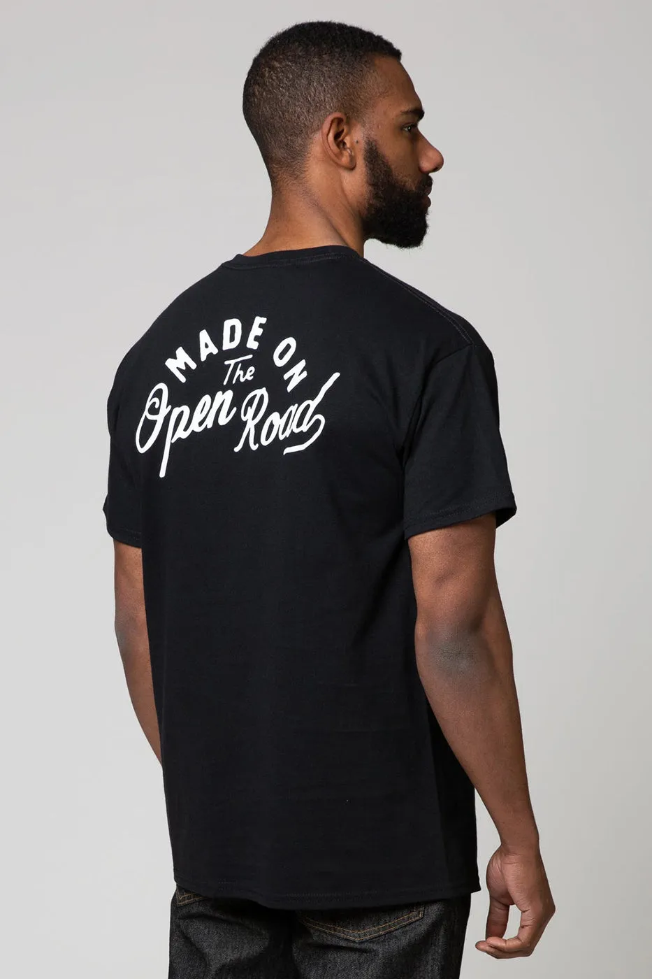 Black Winged Back Print T-Shirt