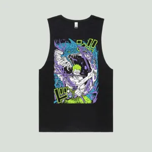 Blue Dragon Swordsman Tank Top