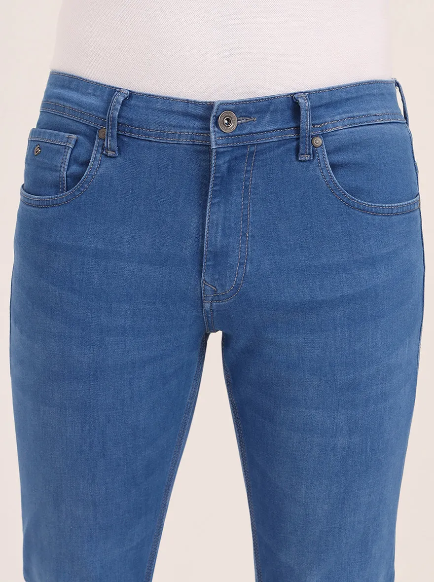 Blue Washed Narrow Fit Jeans | Greenfibre
