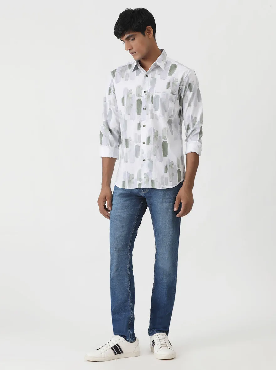 Blue Washed Slim Fit Jeans | Greenfibre