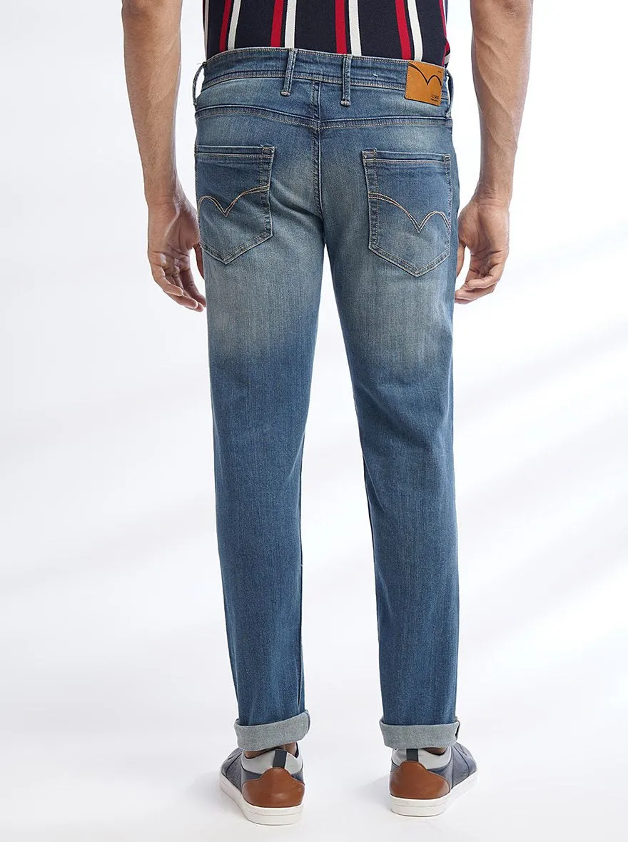 Blue Washed Slim Fit Jeans | JadeBlue
