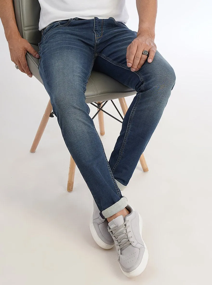 Blue Washed Slim Fit Jeans | JadeBlue