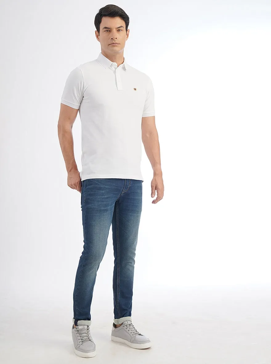 Blue Washed Slim Fit Jeans | JadeBlue