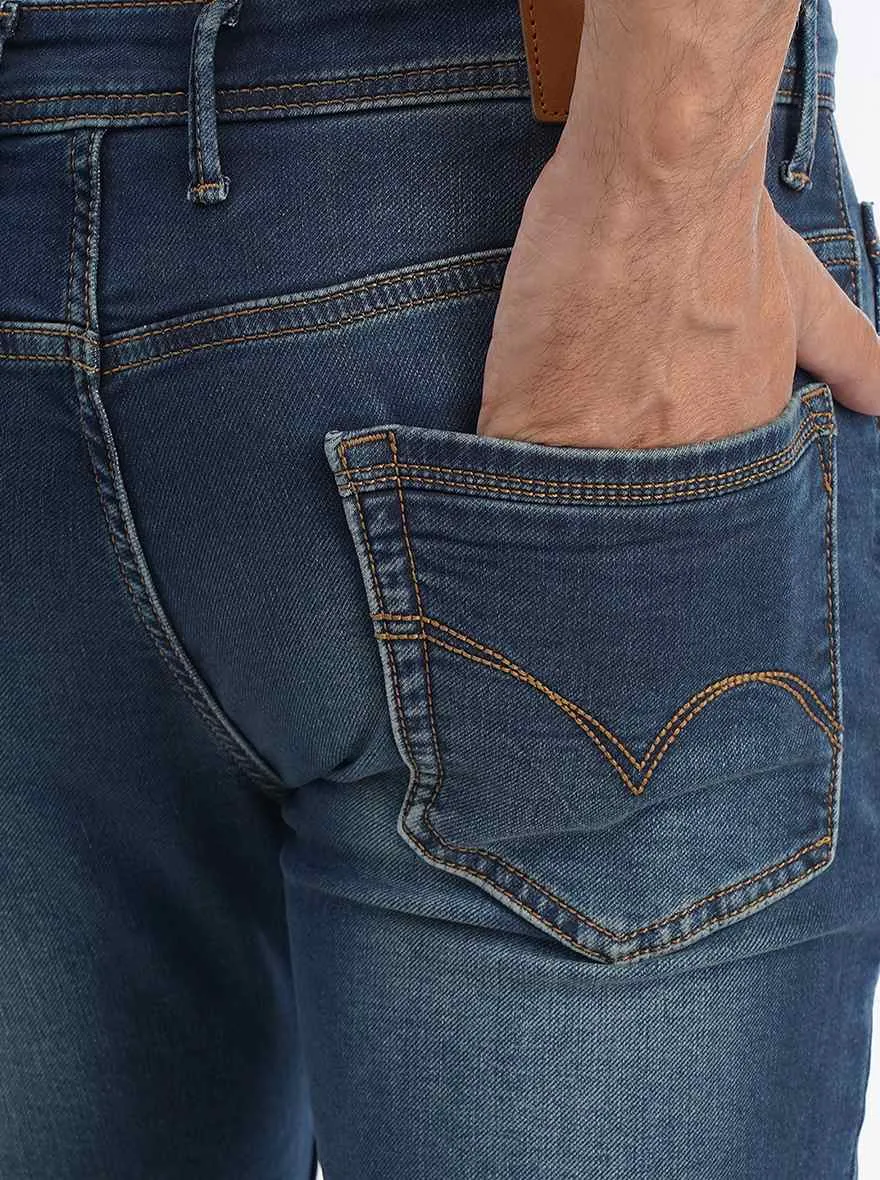 Blue Washed Slim Fit Jeans | JadeBlue