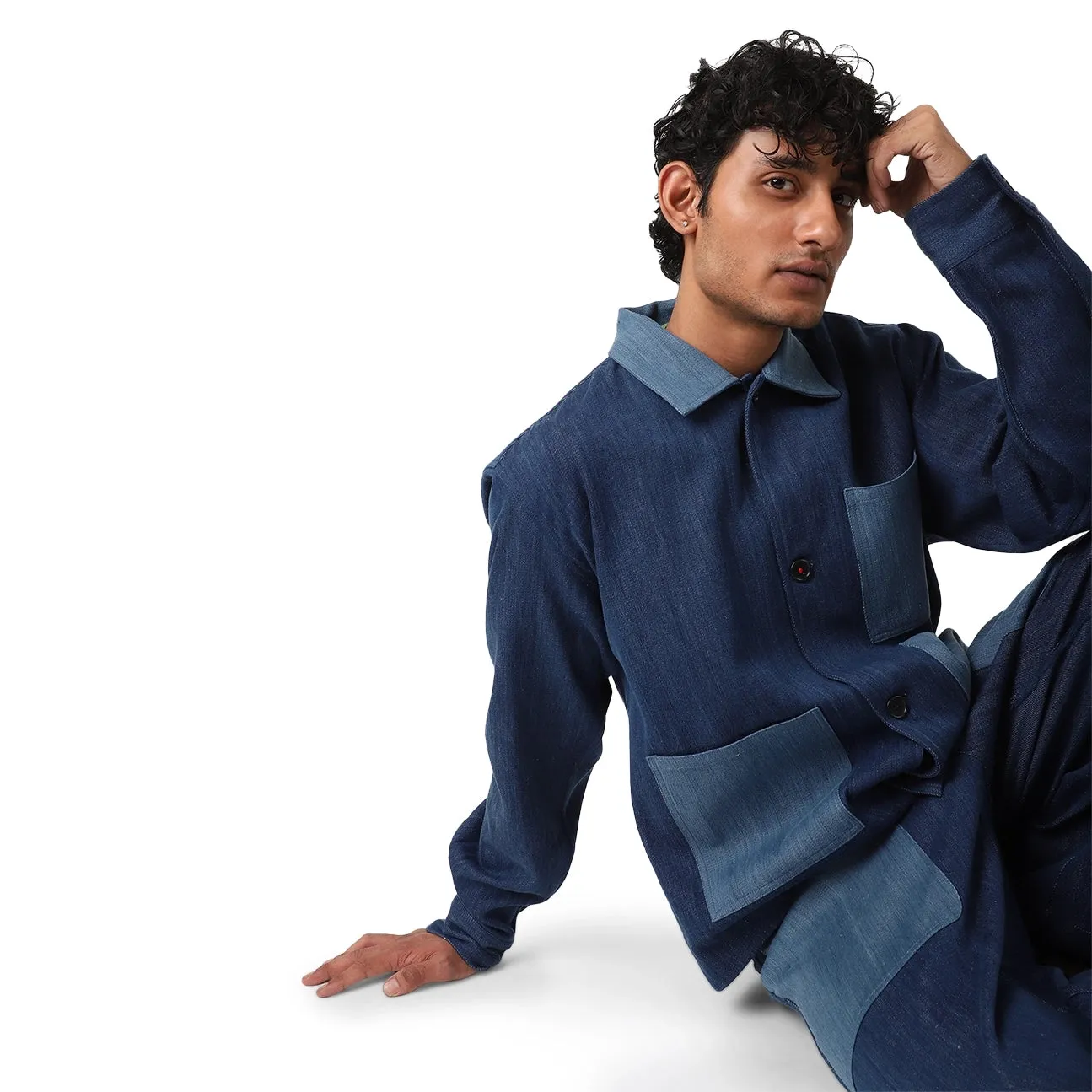 Bodhi Handloom Jacket - Denim Indigo
