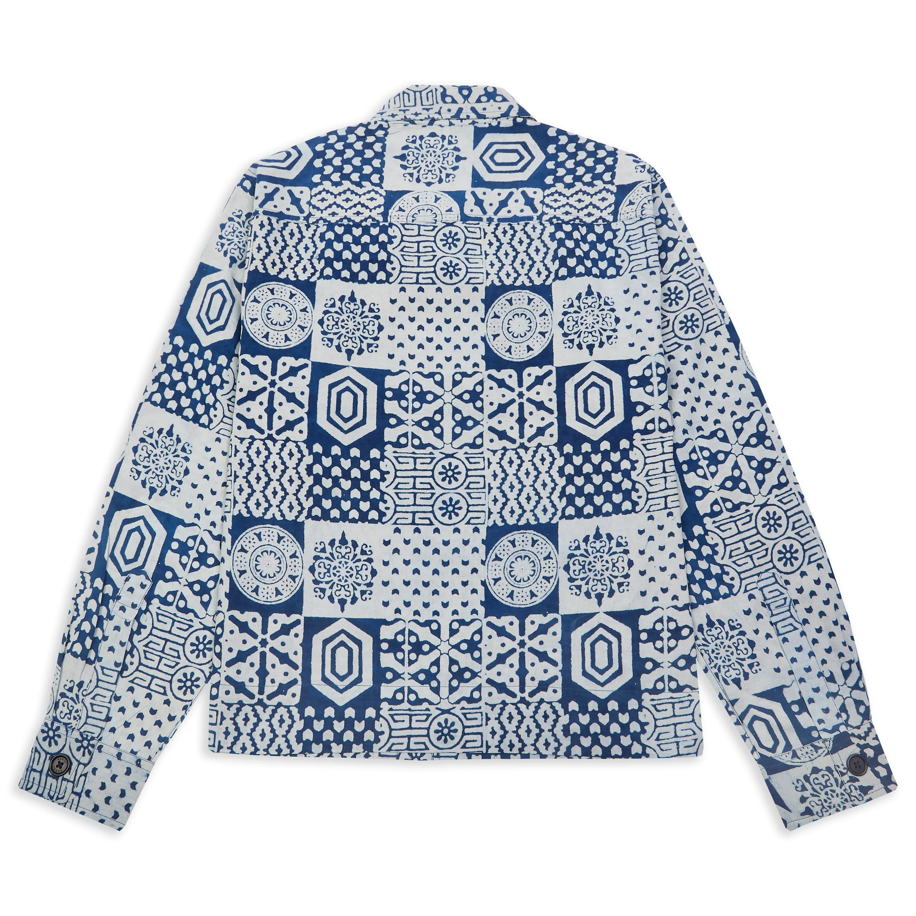 Bodhi Jacket - Block Print Blue