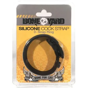 Boneyard Silicone Cock Strap Black