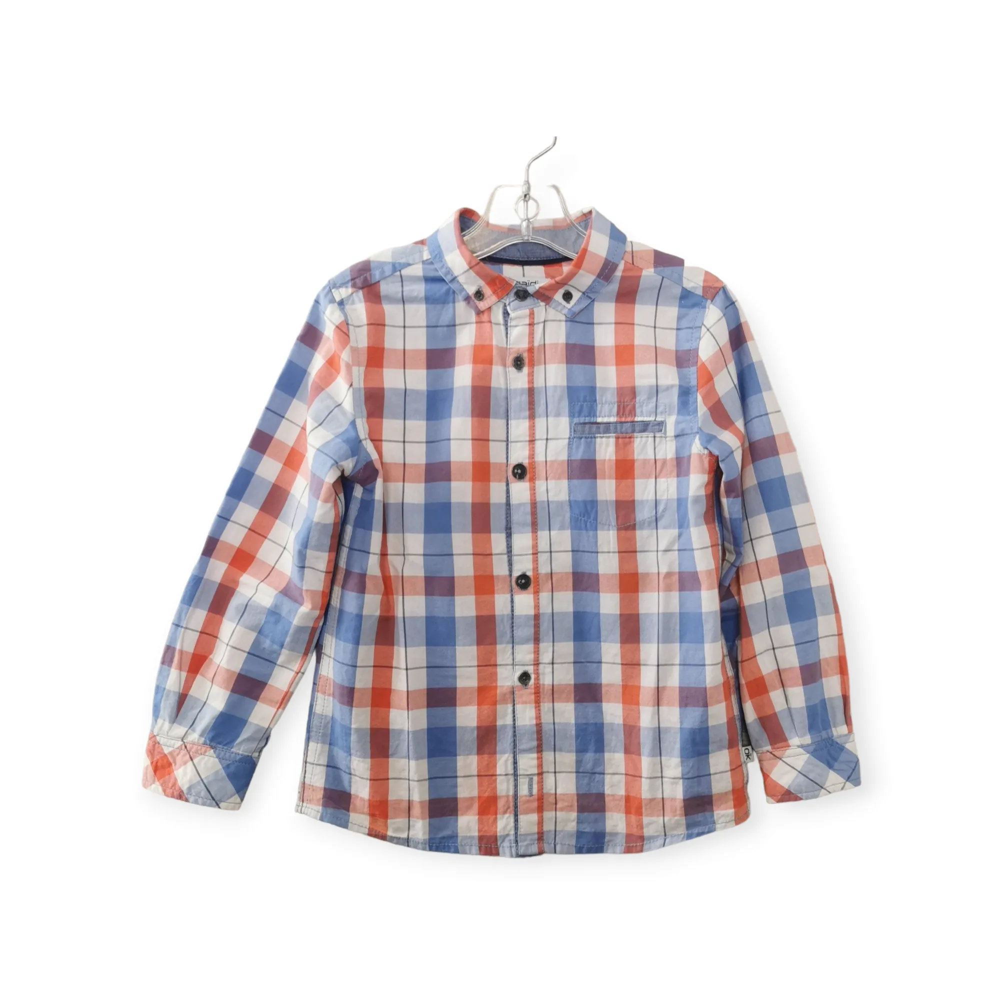 BOY SIZE 6 YEARS - Okaïdi, Soft, Long-sleeved, Dress Shirt EUC B34
