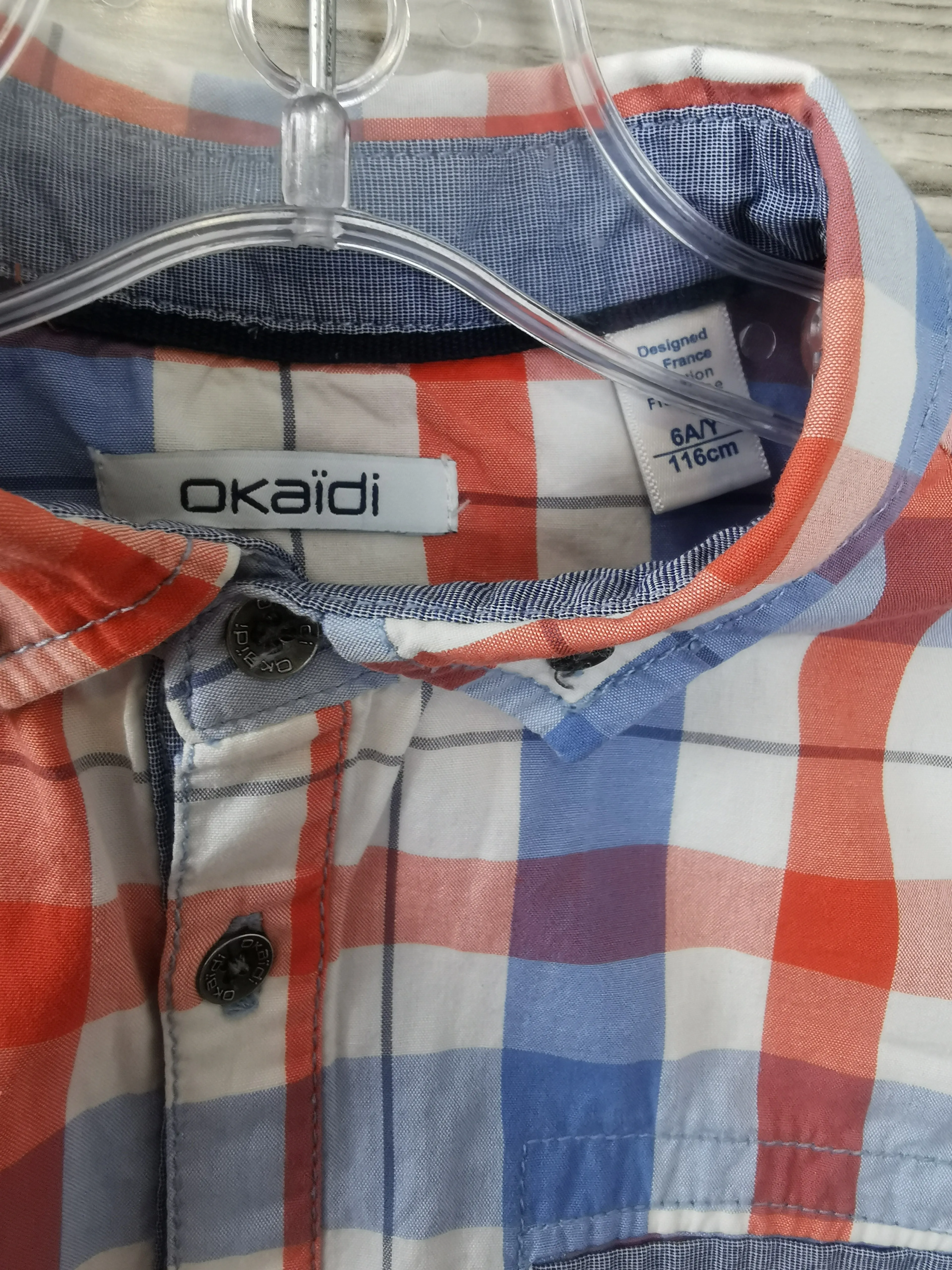 BOY SIZE 6 YEARS - Okaïdi, Soft, Long-sleeved, Dress Shirt EUC B34