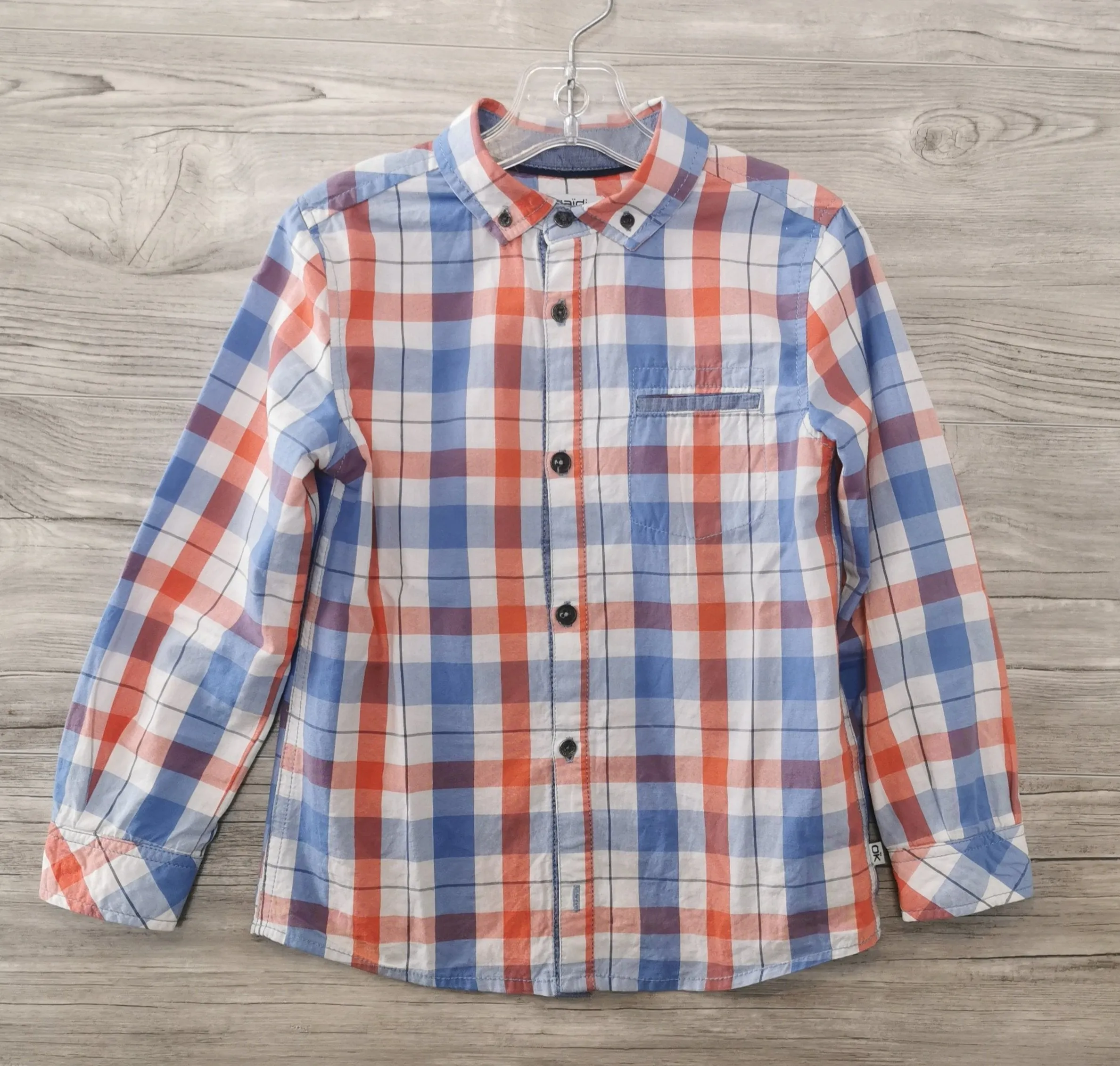 BOY SIZE 6 YEARS - Okaïdi, Soft, Long-sleeved, Dress Shirt EUC B34