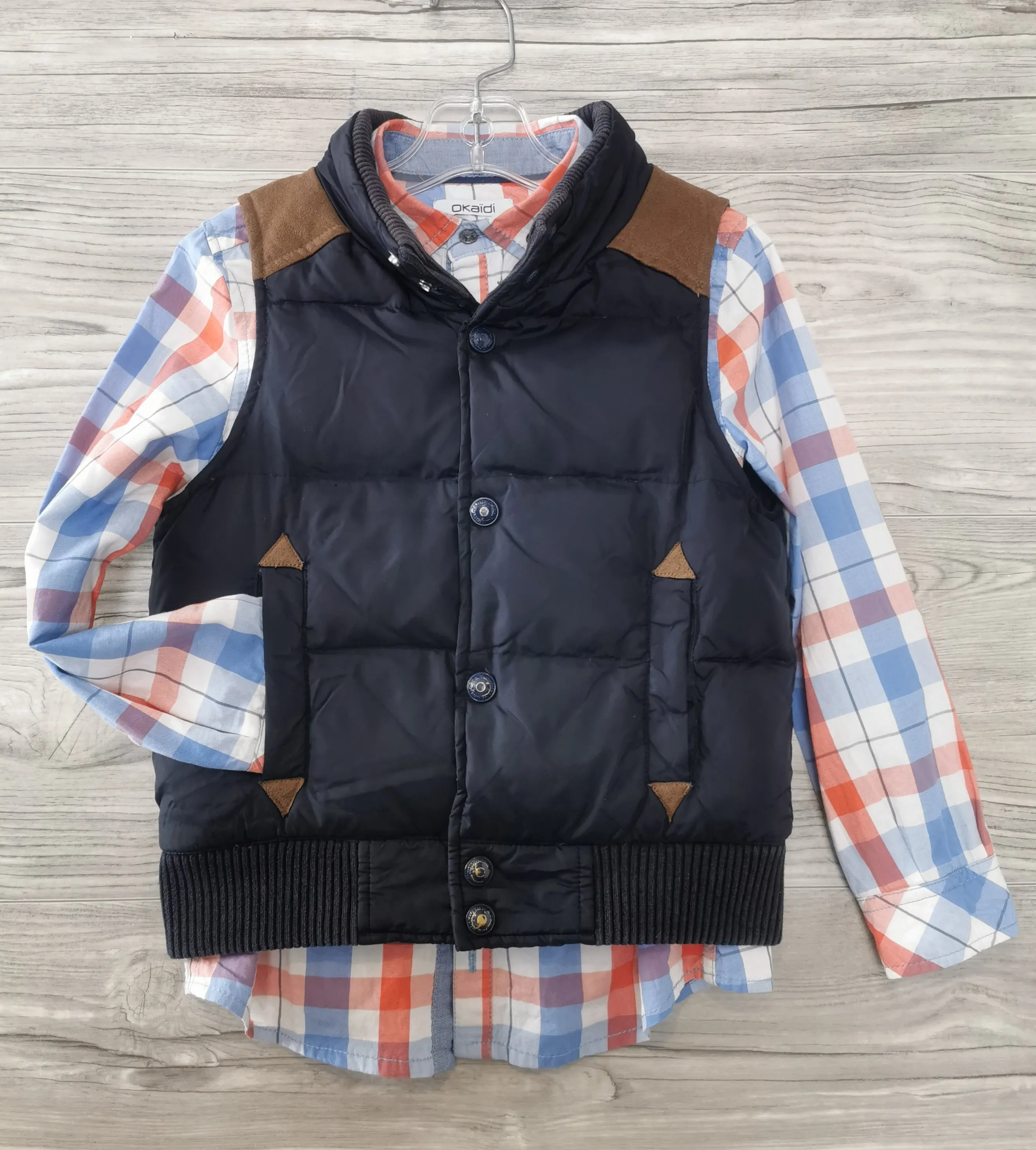BOY SIZE 6 YEARS - Okaïdi, Soft, Long-sleeved, Dress Shirt EUC B34