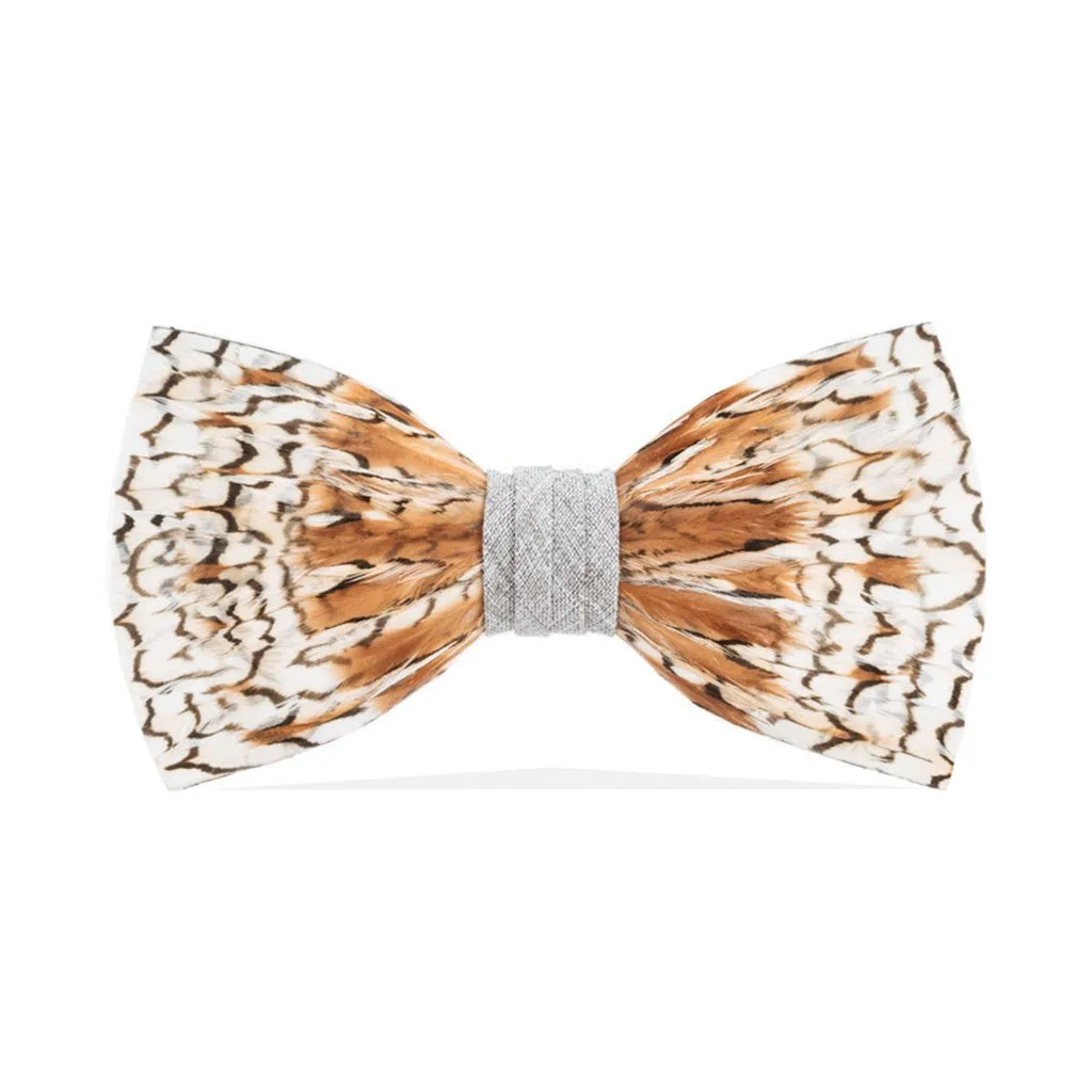 Brackish Bobwhite Quail Feather Bow Tie