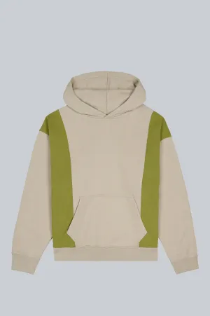 BRAIN DEAD MENDOZA CROPPED HOODED SWEATSHIRT TAN