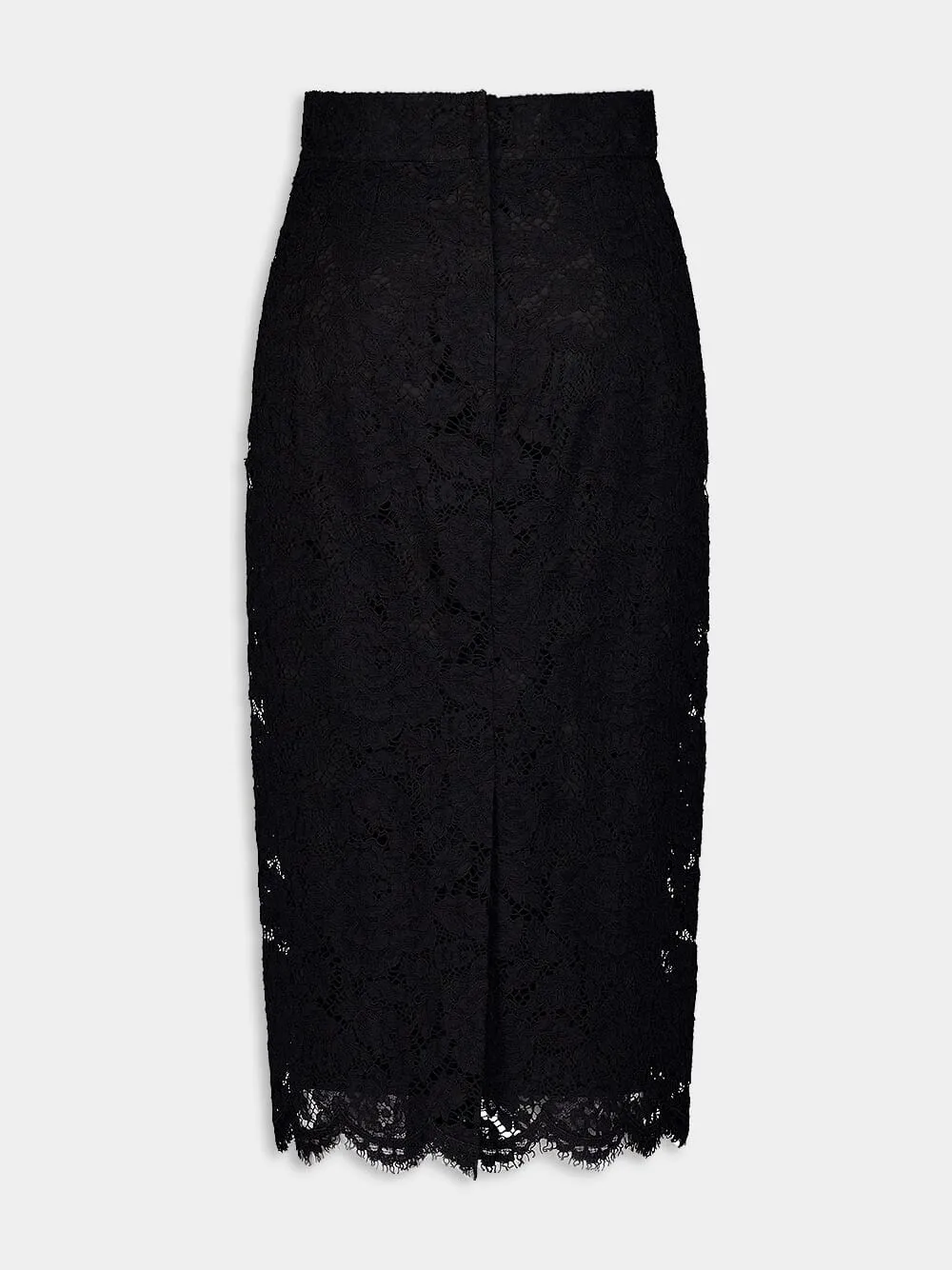 Branded Lace Midi Skirt