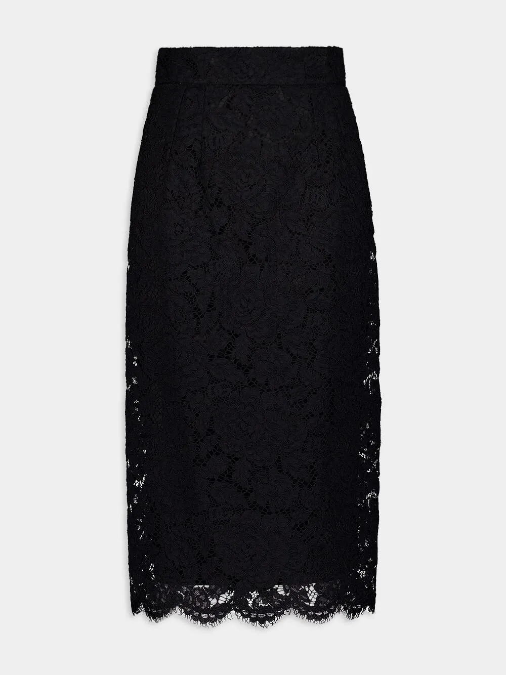 Branded Lace Midi Skirt
