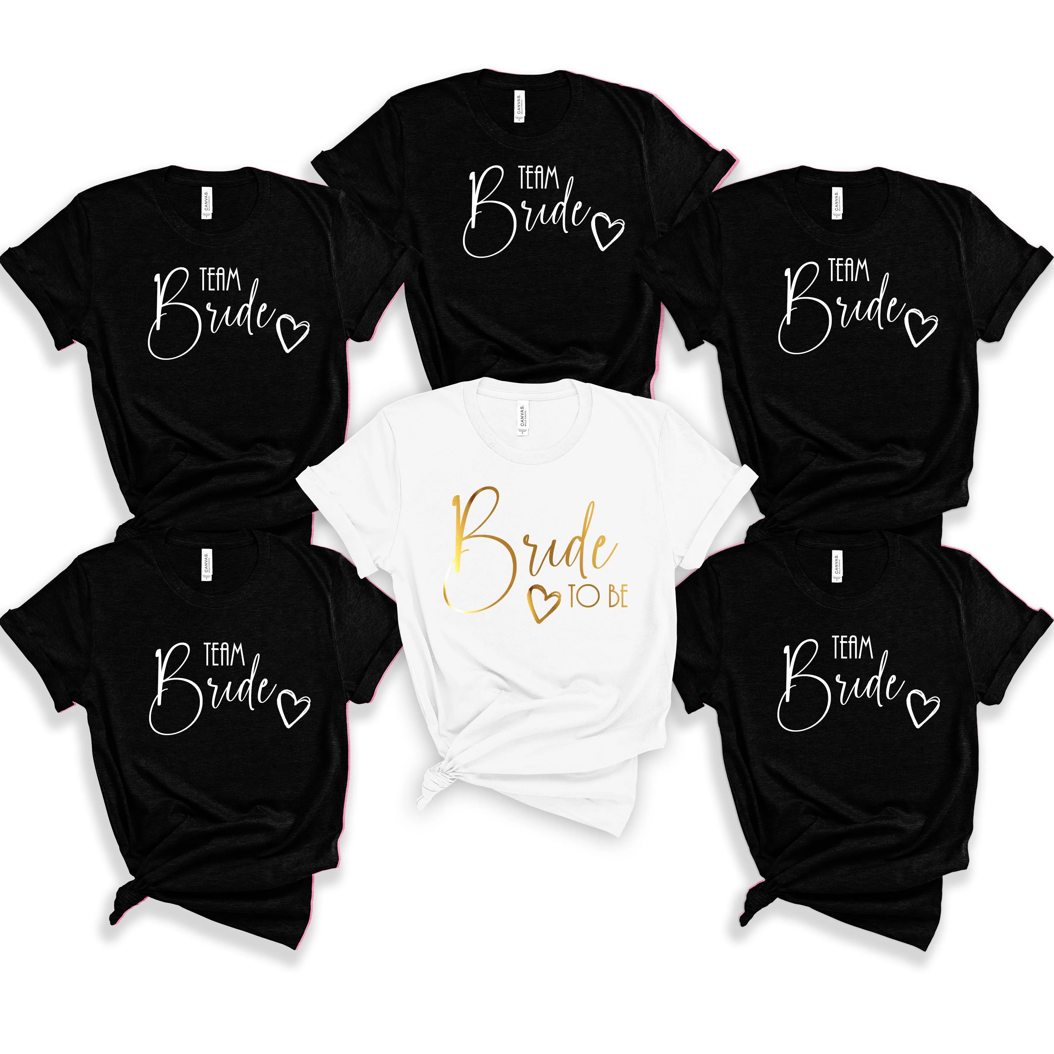Bride & Crew Simple and Modern Bride TShirts for the Hen Party