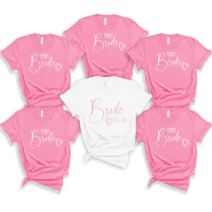 Bride & Crew Simple and Modern Bride TShirts for the Hen Party