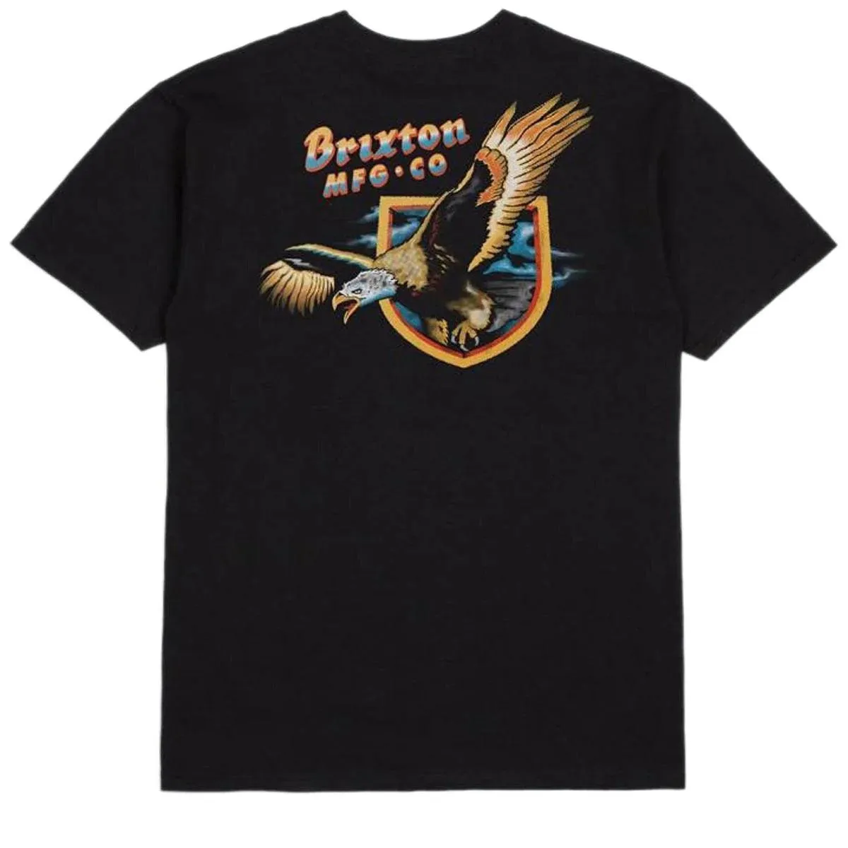 BRIXTON District Standard Tee Black Worn Wash