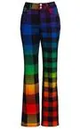 BruceGlen Rainbow Gingham Flare Jean