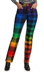 BruceGlen Rainbow Gingham Flare Jean