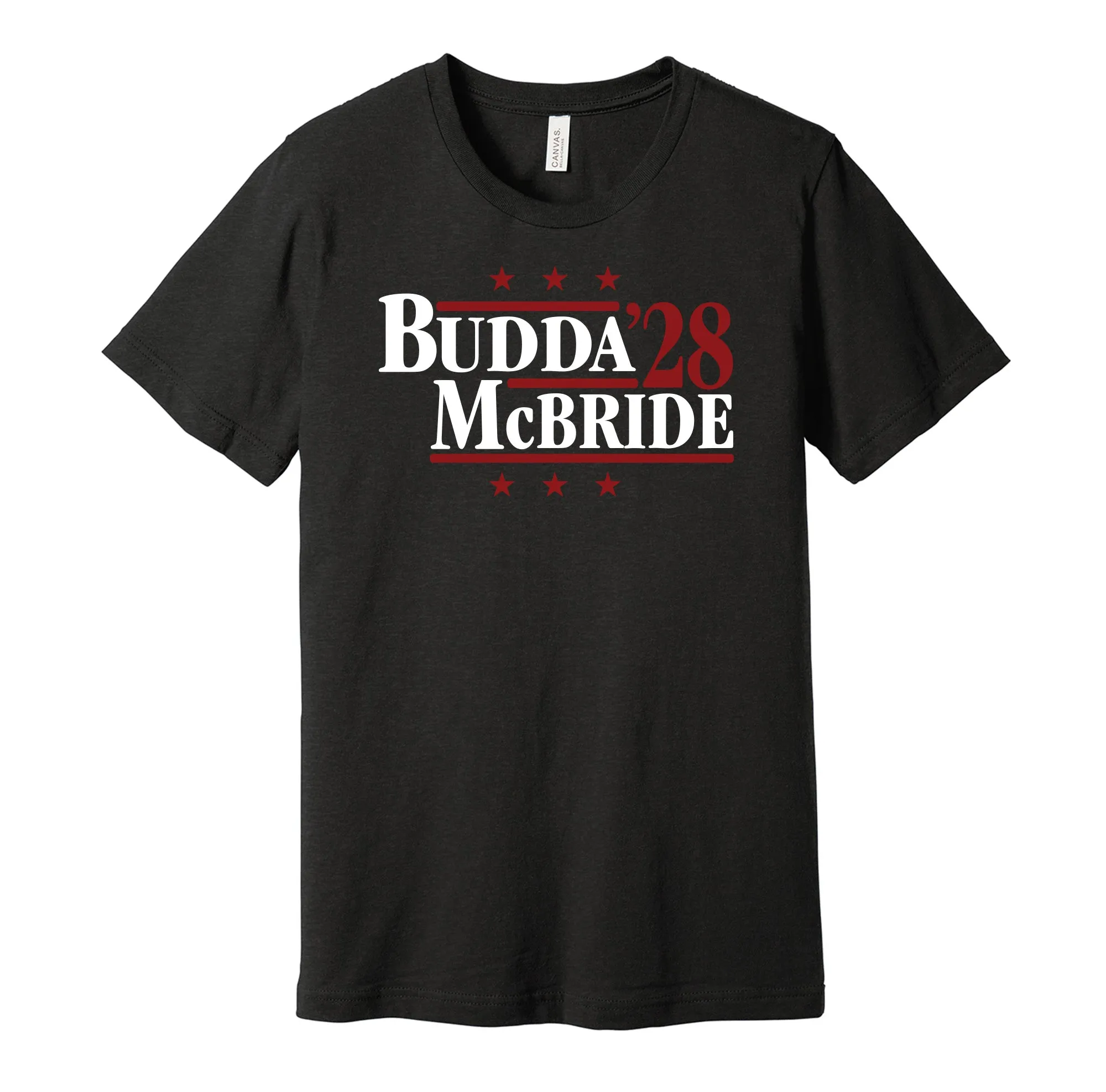 Budda & McBride '28 - Arizona Football Legends Political Campaign Parody T-Shirt - Hyper Than Hype Shirts