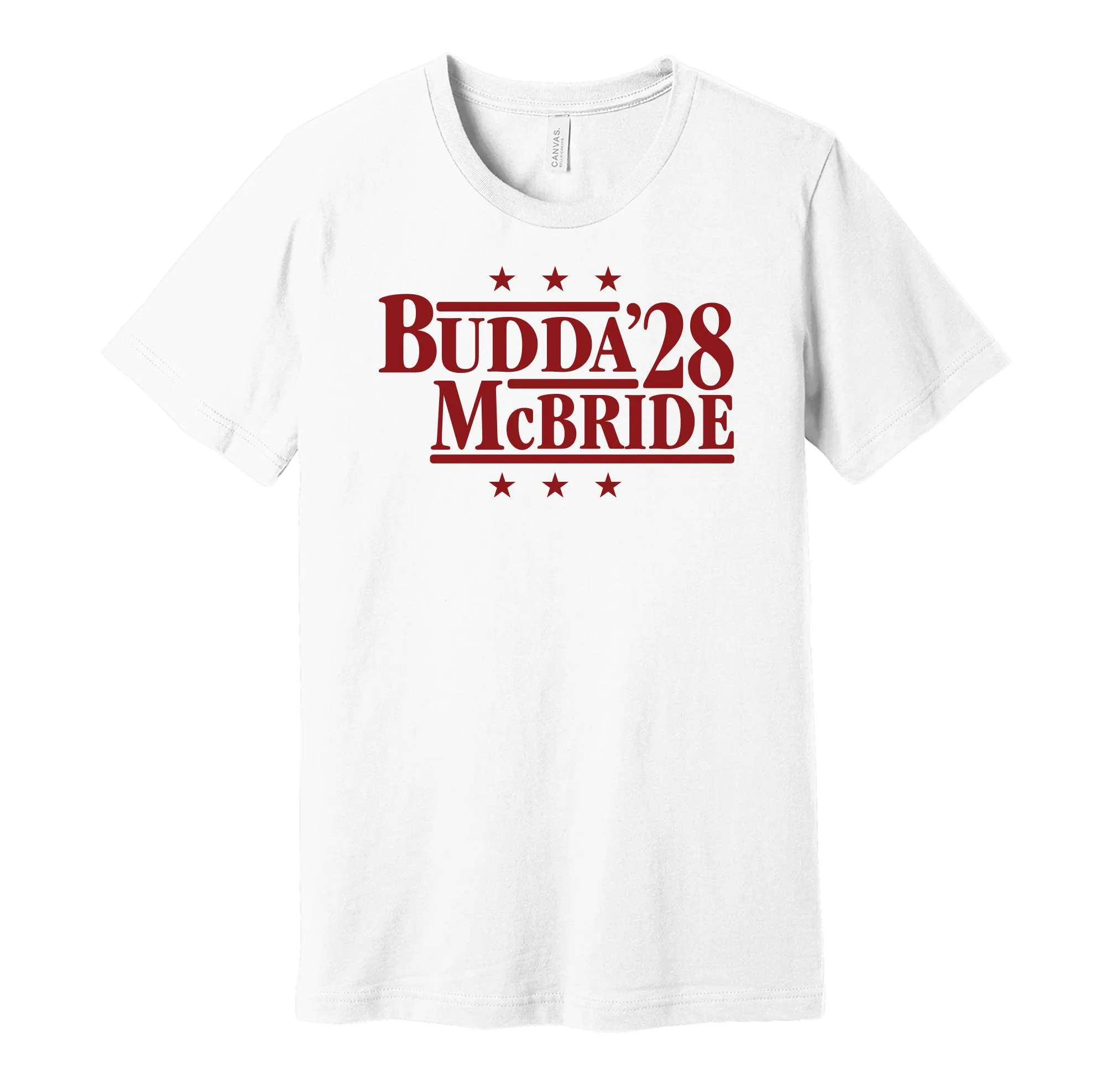 Budda & McBride '28 - Arizona Football Legends Political Campaign Parody T-Shirt - Hyper Than Hype Shirts