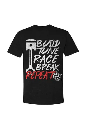 Build Tune Race Break Break Repeat T-shirts