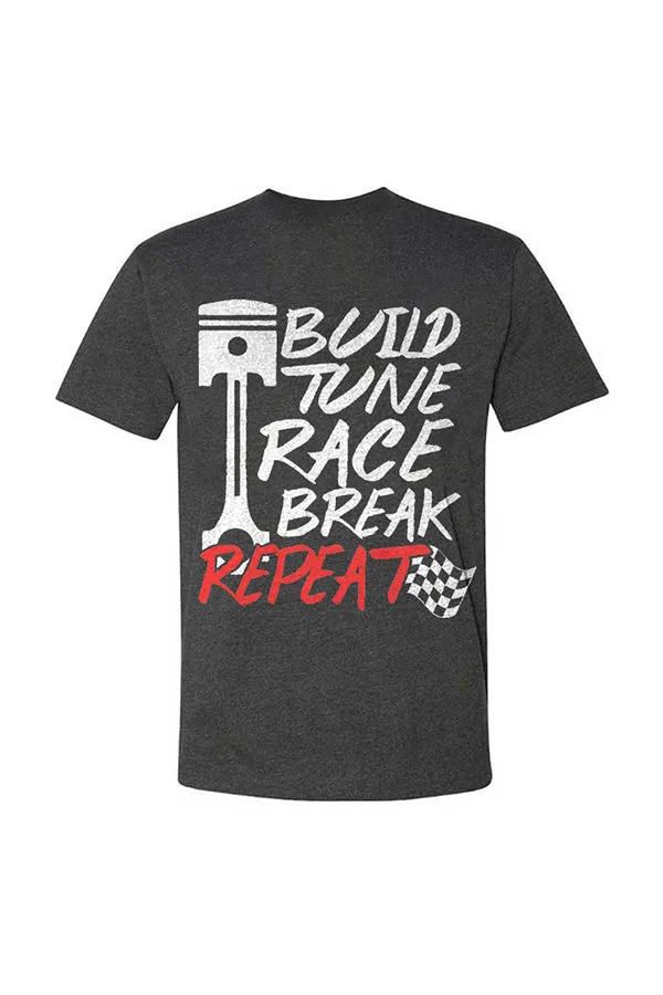 Build Tune Race Break Break Repeat T-shirts