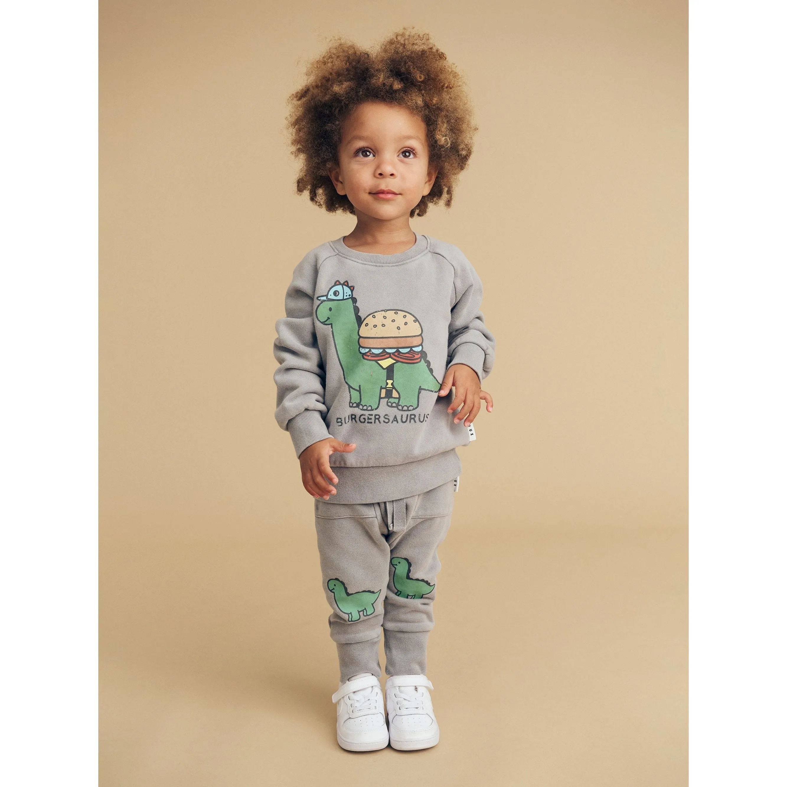 Burgersaurus Sweatshirt Washed Grey