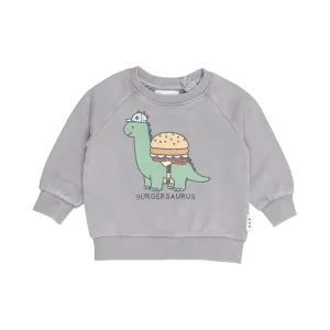 Burgersaurus Sweatshirt Washed Grey