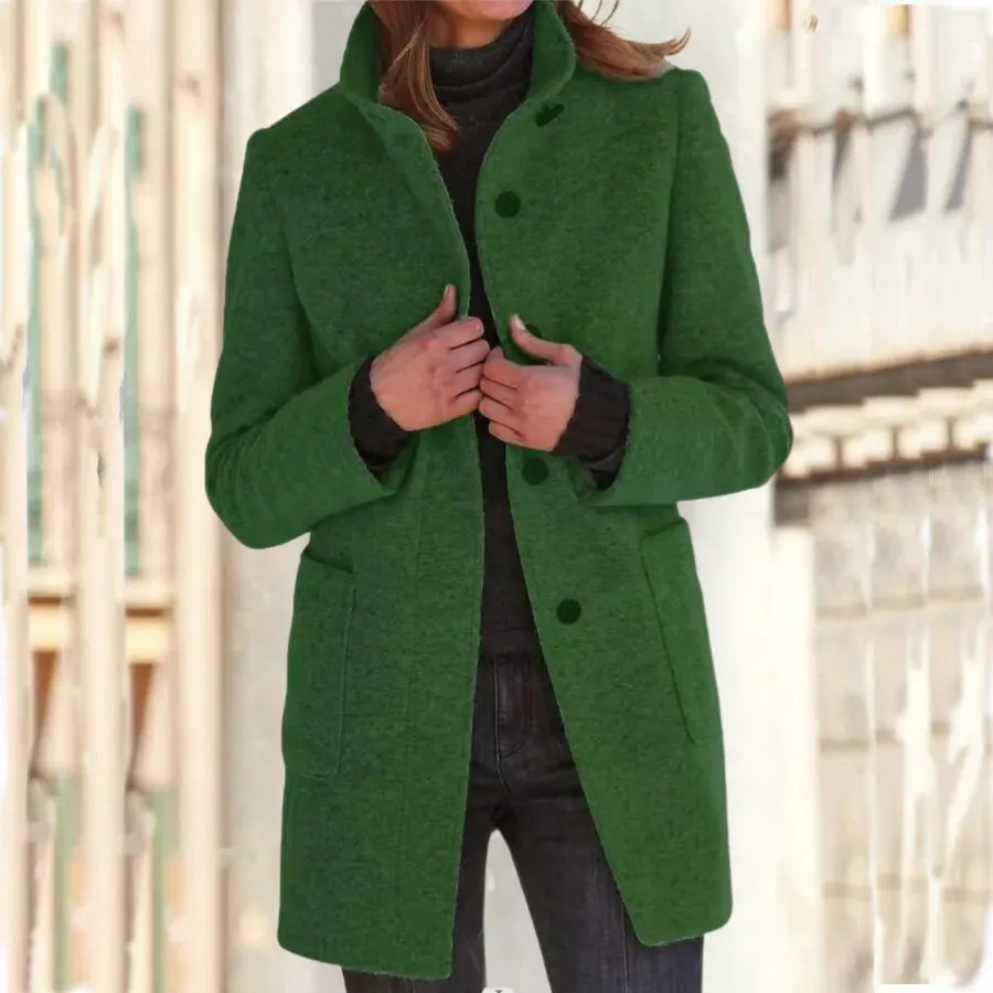 Camille: A stylish women's jacket featuring a stand-up collar