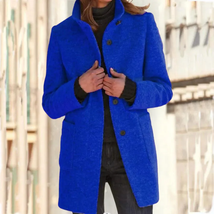 Camille: A stylish women's jacket featuring a stand-up collar
