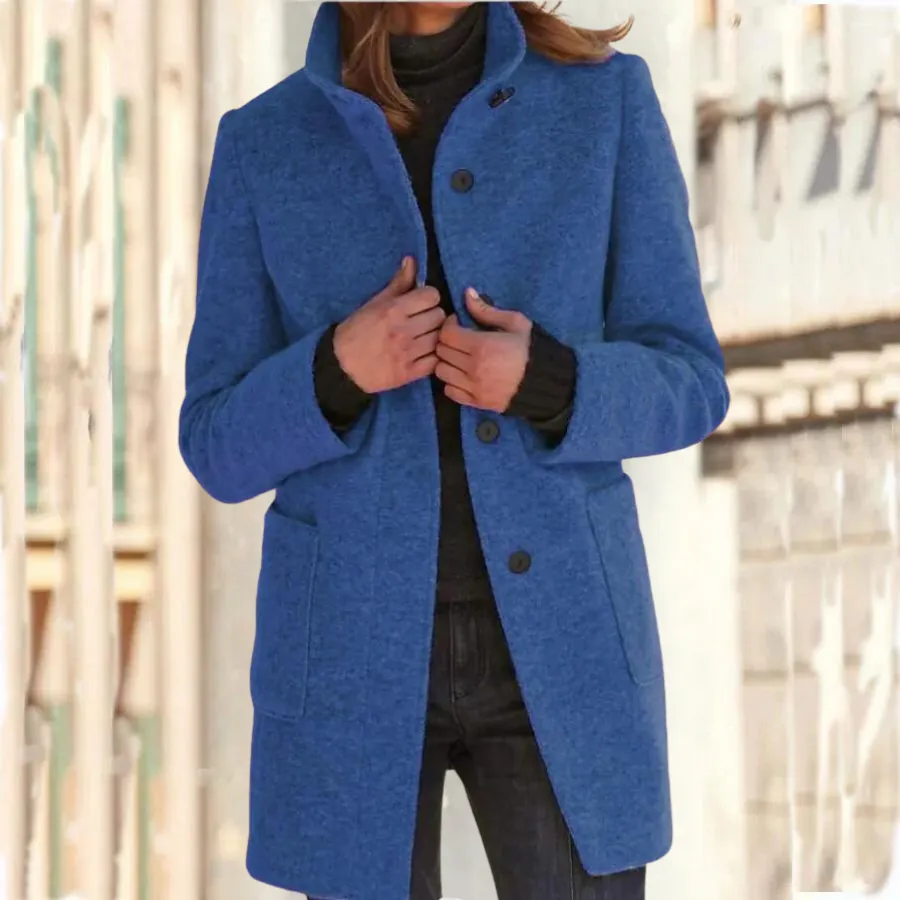 Camille: A stylish women's jacket featuring a stand-up collar