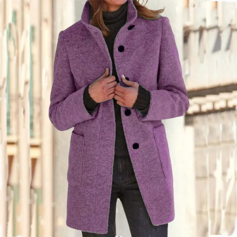 Camille: A stylish women's jacket featuring a stand-up collar