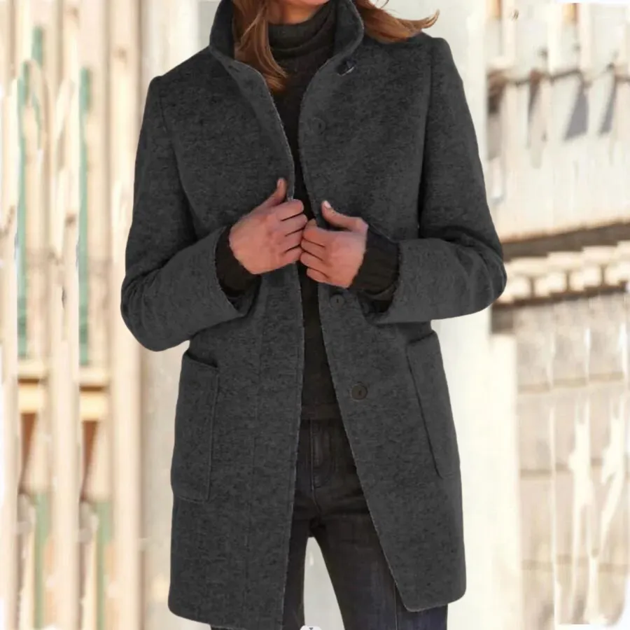 Camille: A stylish women's jacket featuring a stand-up collar