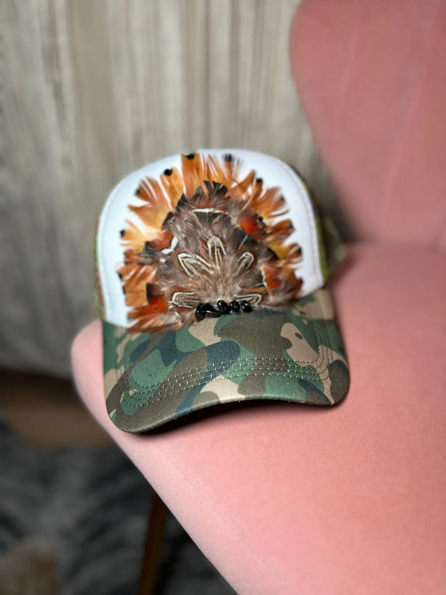 Camo Custom Feather Trucker