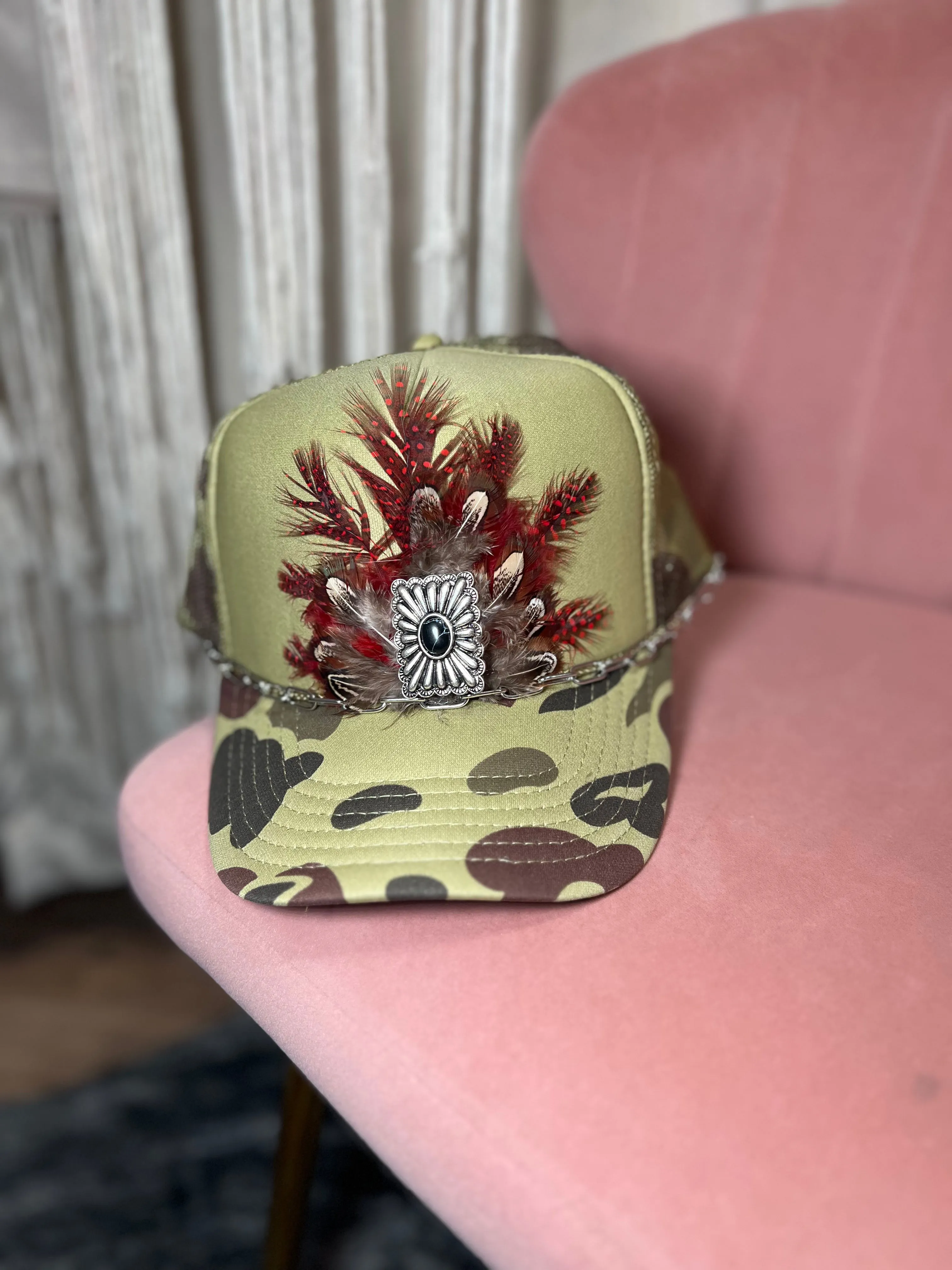 Camo Custom Feather Trucker