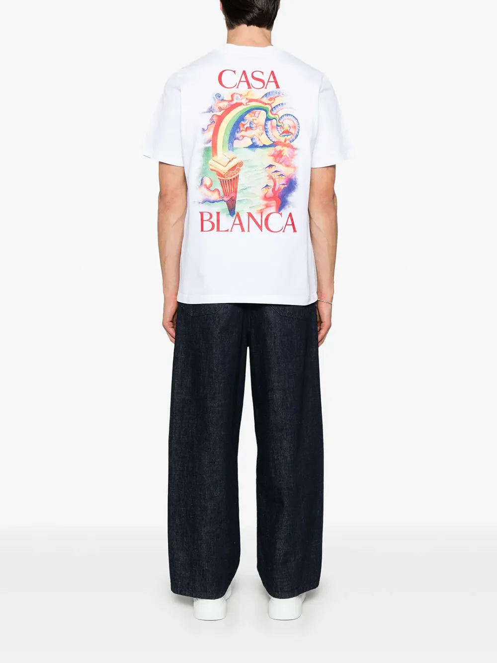Casablanca Nature Teacher Printed T-Shirt in White