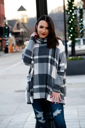 Charcoal Plaid Top