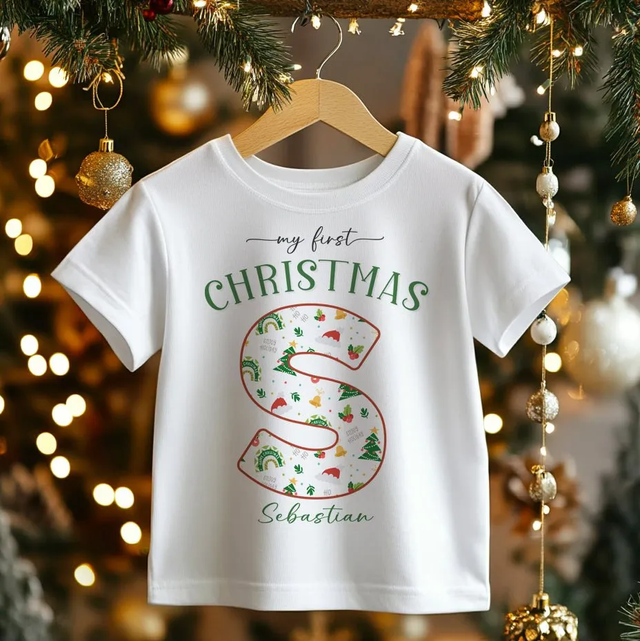 Christmas Personalised Name Toddler & Kids T Shirt