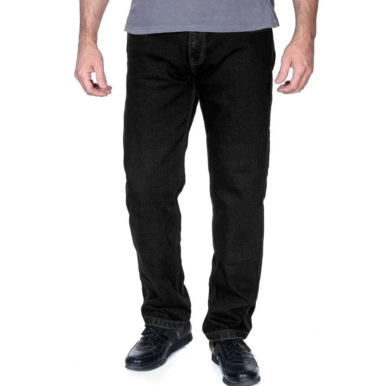City Rider Men's Protected Motorcycle Classic Black Jeans