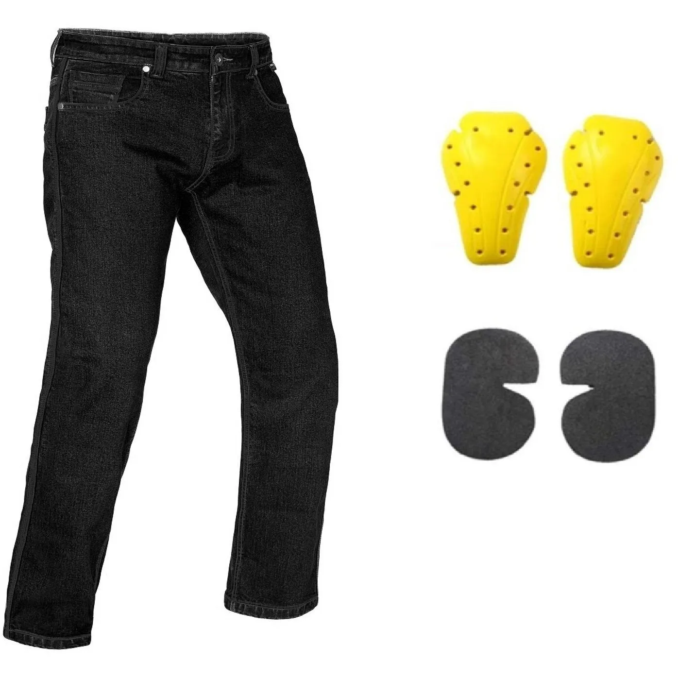 City Rider Men's Protected Motorcycle Classic Black Jeans