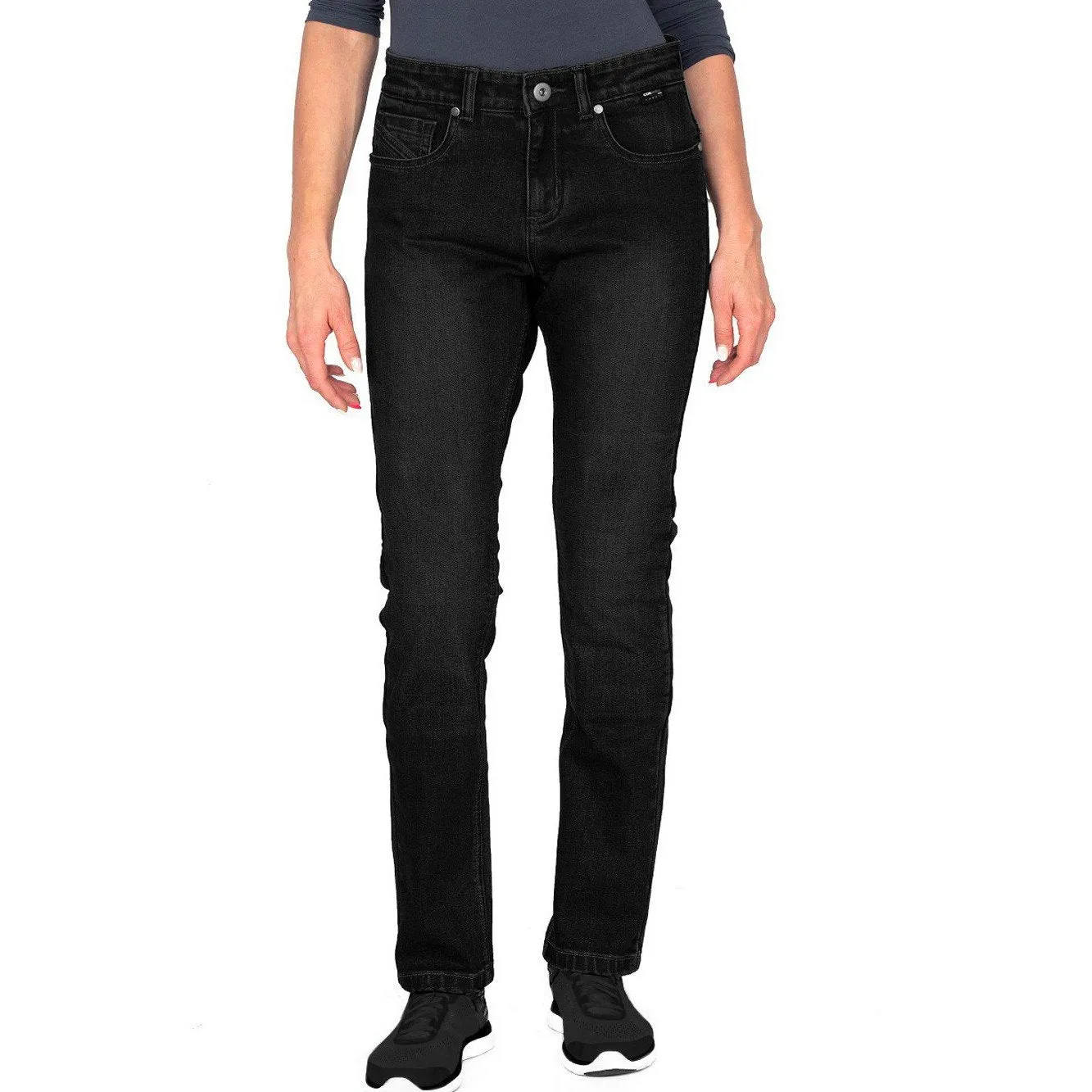 City Soul Women's Protected Motorcycle Black Jeans