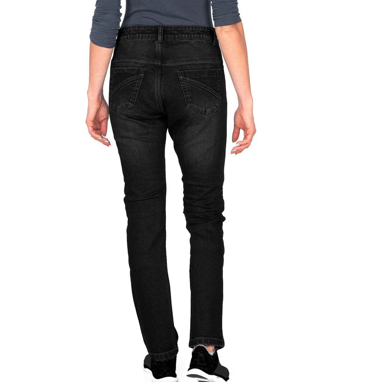 City Soul Women's Protected Motorcycle Black Jeans