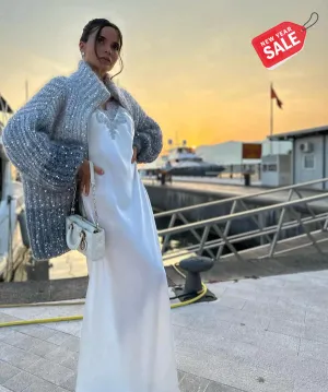 Clara | de elegant, sparkling zijden vesttrui