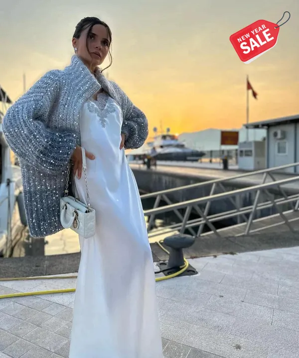 Clara | de elegant, sparkling zijden vesttrui