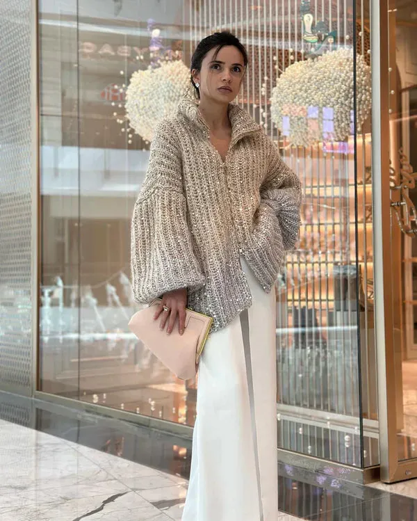 Clara | de elegant, sparkling zijden vesttrui