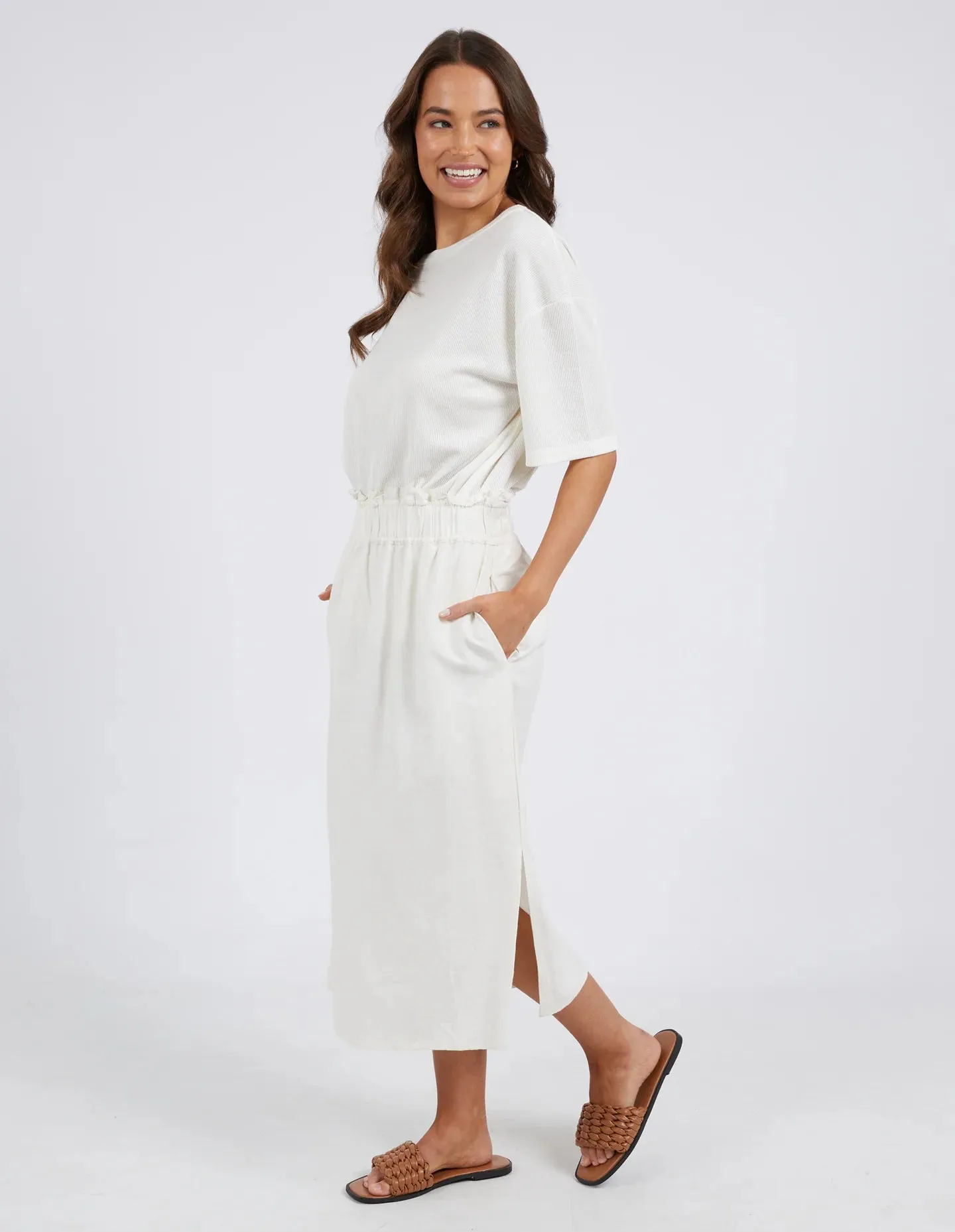 Clem Midi Skirt - Toasted Coconut